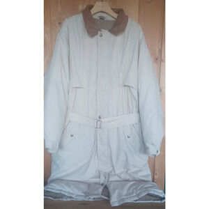 Men's Beige Jacket with Brown Collar